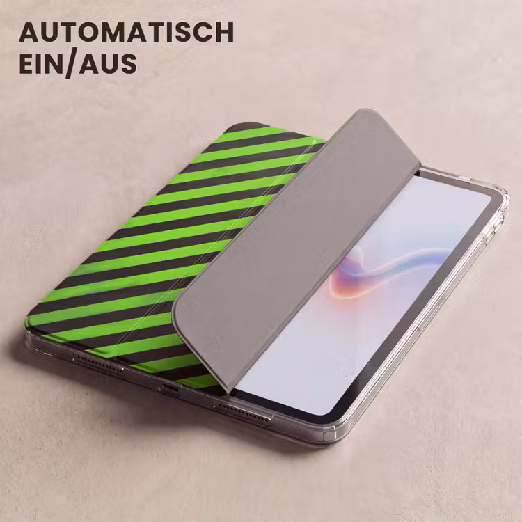 iPad-Hülle - Gaming - Streifen - Gewinkelt - Grün — 5