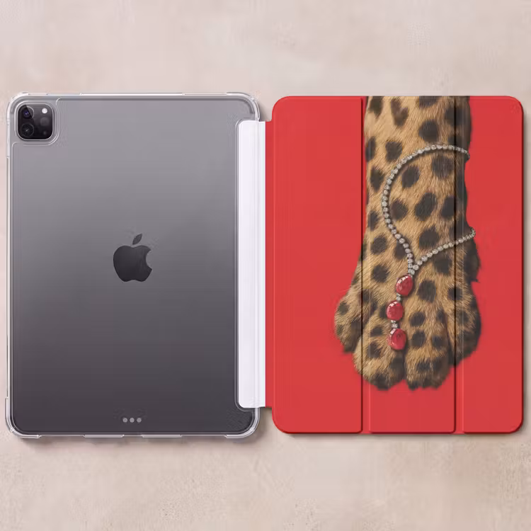iPad-Hülle - Pfote - Leopard - Kette - Edelsteine — 6