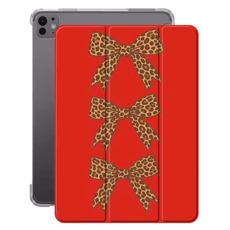 iPad-Hülle - Schleifen - Pantherdruck - Rot — 1