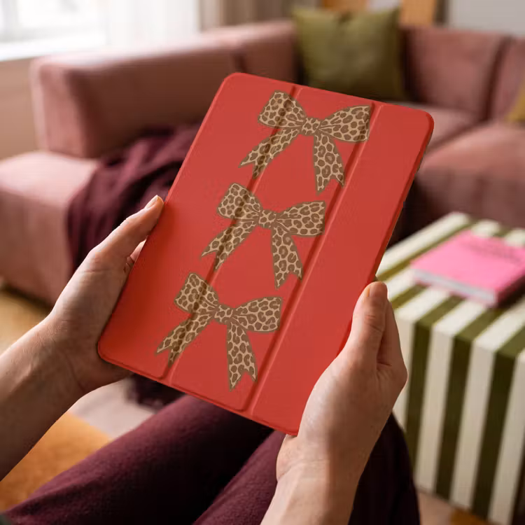 iPad-Hülle - Schleifen - Pantherdruck - Rot — 4
