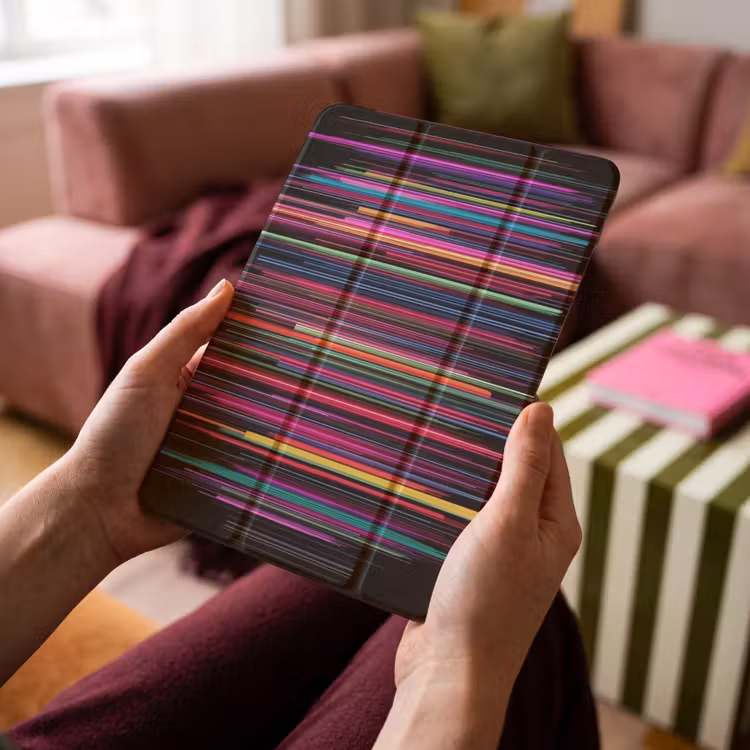 iPad-Hülle - Spiele - Abstrakt - Linien - Horizontal - Farbenfroh — 4