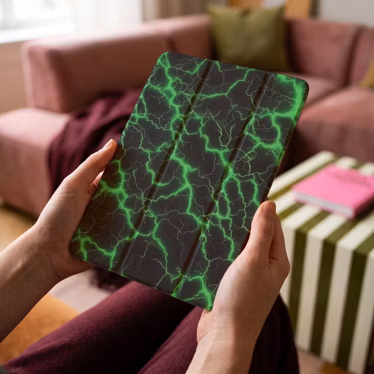 iPad-Hülle - Spiele - Blitze - Grün - Energie — 4