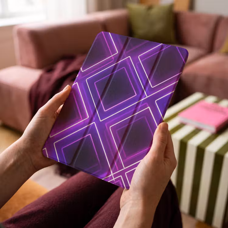 iPad-Hülle - Spiele - Diamanten - Neon - Lila — 4