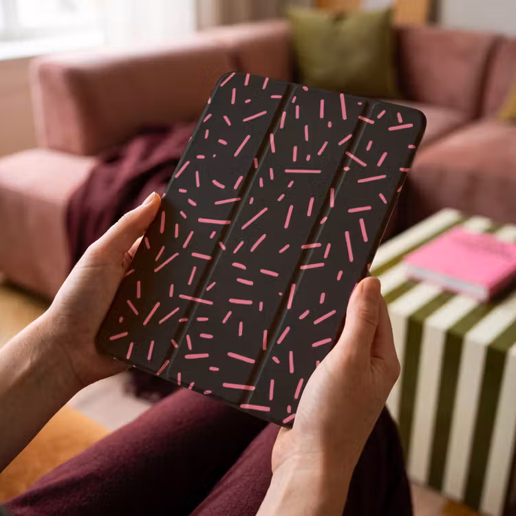 iPad-Hülle - Spiele - Streifen - Rosa - Abstrakt — 4