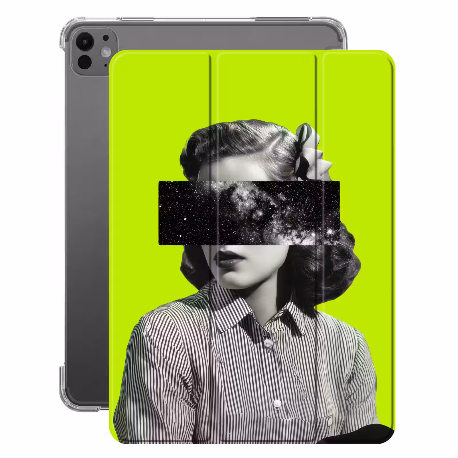 iPad-Hülle - Frau - Sternenhimmel - Grün — 1