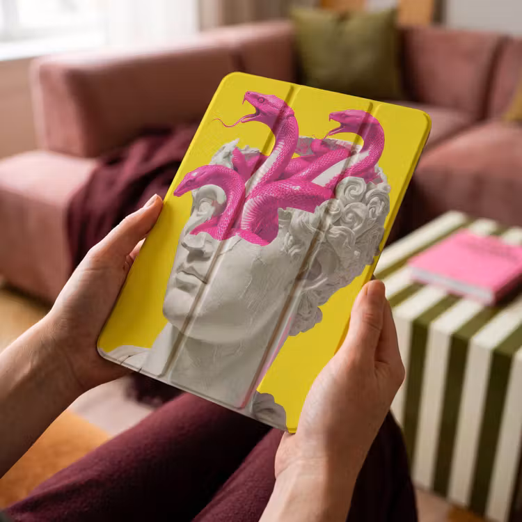 iPad-Hülle - Büste - Schlangen - Gelb — 4