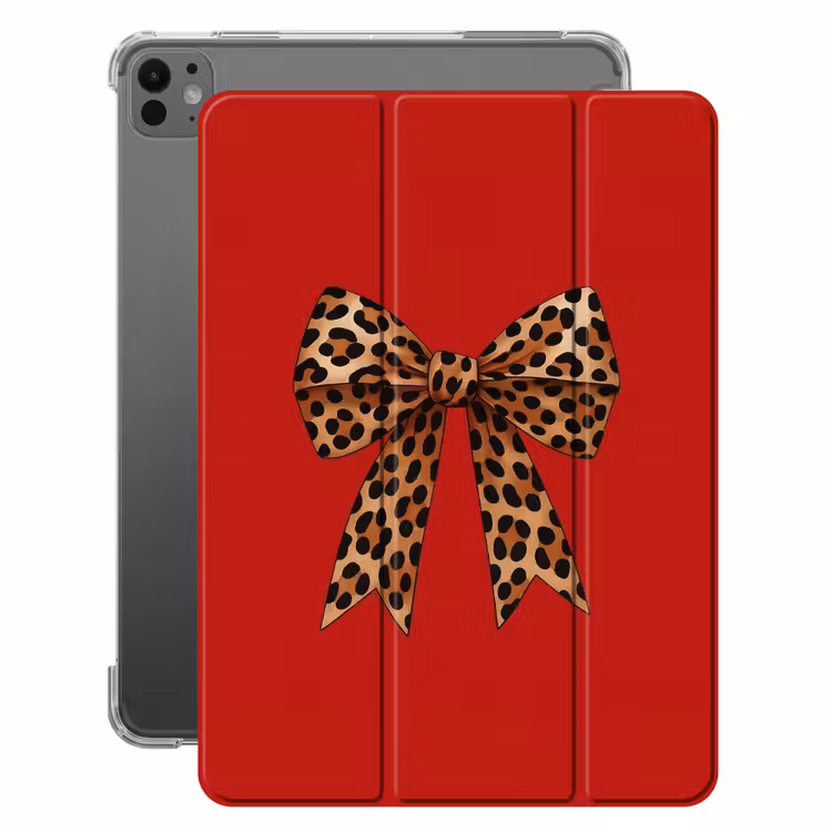 iPad-Hülle - Fliege - Verschnörkelt - Panther - Rot — 1