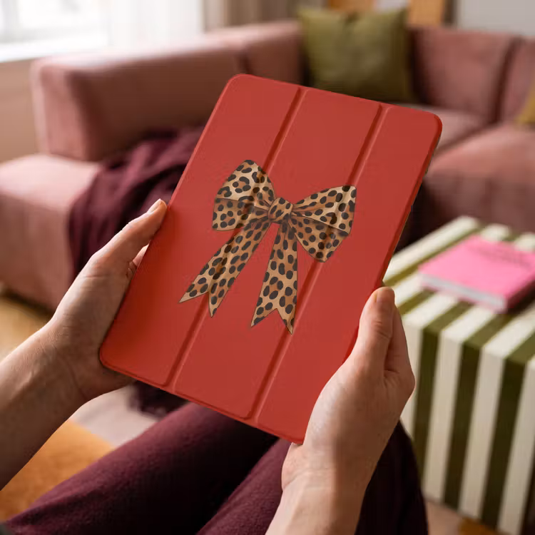 iPad-Hülle - Fliege - Verschnörkelt - Panther - Rot — 4