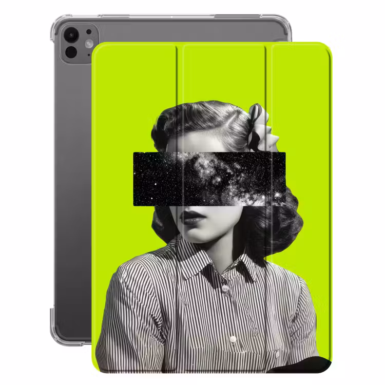 iPad-Hülle - Frau - Sternenhimmel - Grün — 1