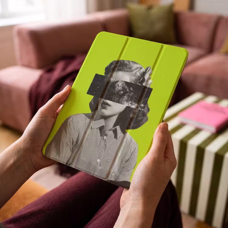 iPad-Hülle - Frau - Sternenhimmel - Grün — 4