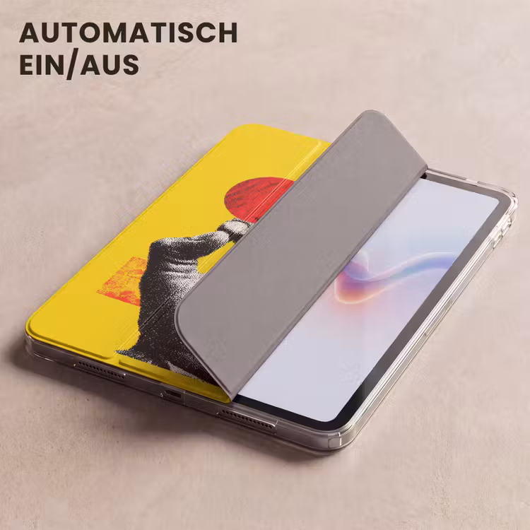 iPad-Hülle - Hand - Roter Kreis - Gelb — 5