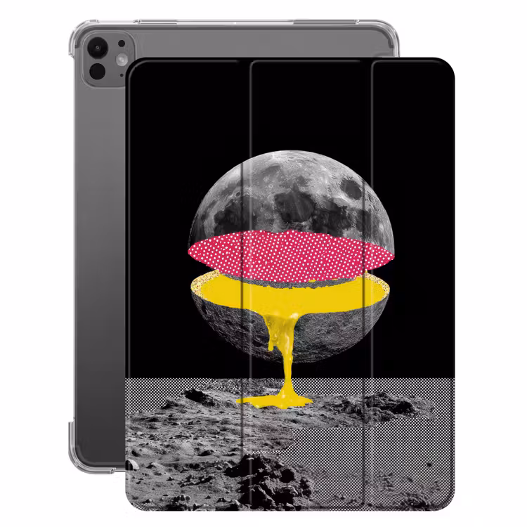 iPad-Hülle - Mond - Gelb - Rosa - Schwarz — 1
