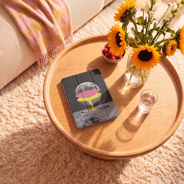iPad-Hülle - Mond - Gelb - Rosa - Schwarz — 2