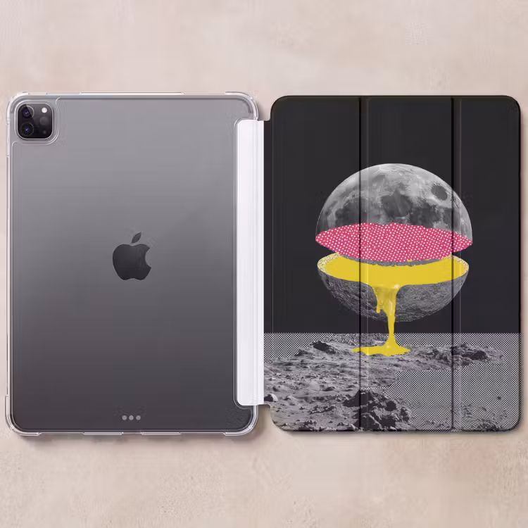 iPad-Hülle - Mond - Gelb - Rosa - Schwarz — 6
