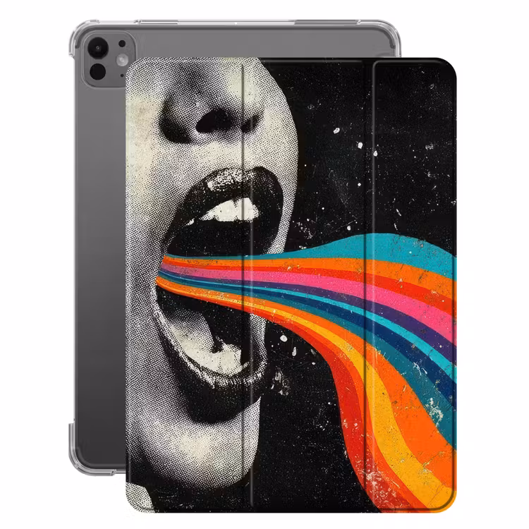 iPad-Hülle - Mund - Wellen - Regenbogen — 1