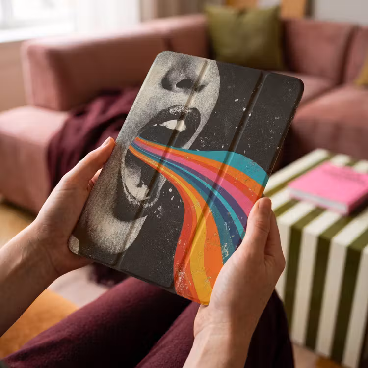 iPad-Hülle - Mund - Wellen - Regenbogen — 4
