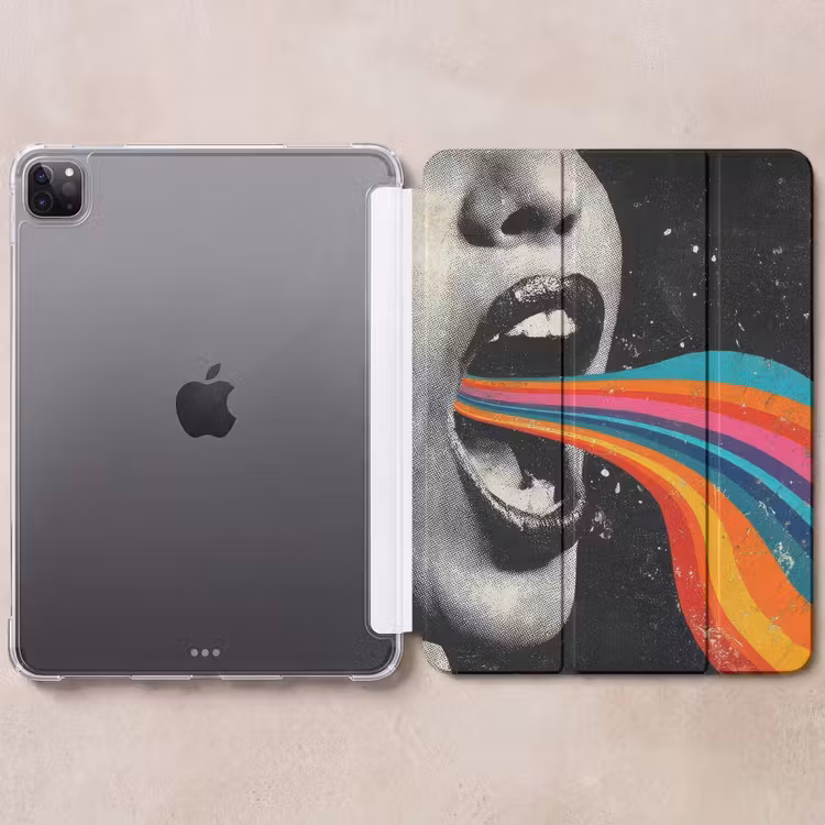 iPad-Hülle - Mund - Wellen - Regenbogen — 6