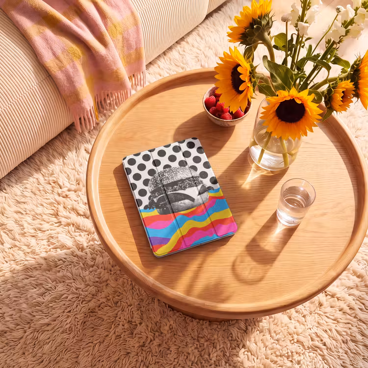 iPad-Hülle - Hamburger - Punkte - Wellen - Farben — 2