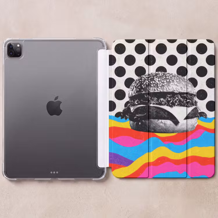 iPad-Hülle - Hamburger - Punkte - Wellen - Farben — 6