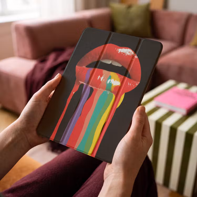 iPad-Hülle - Lippen - Farben - Schwarz — 4