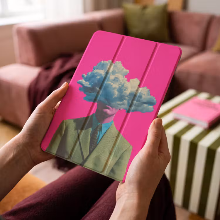 iPad-Hülle - Mann - Anzug - Wolke - Rosa — 4