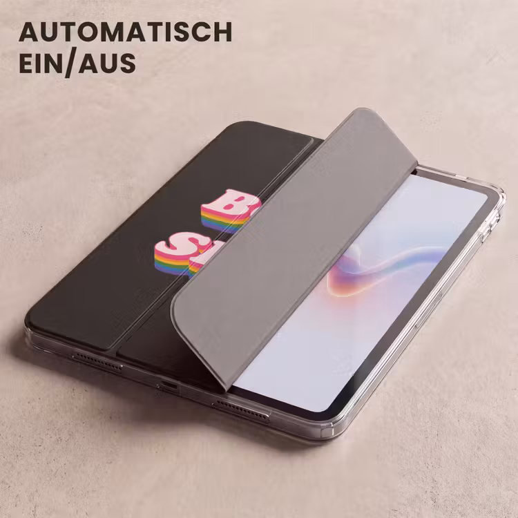 iPad-Hülle - Zitat - Regenbogen - Rosa - Schwarz — 5