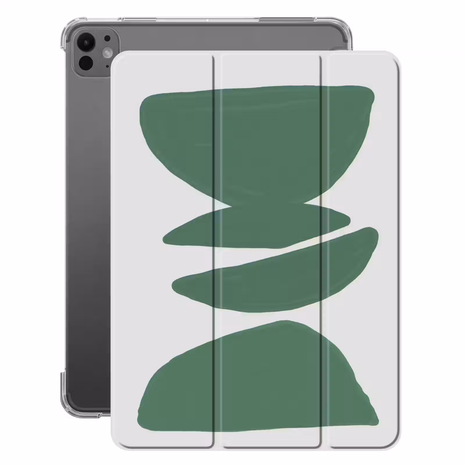 iPad-Hülle - Abstrakt - Grün - Formen - Modern — 1