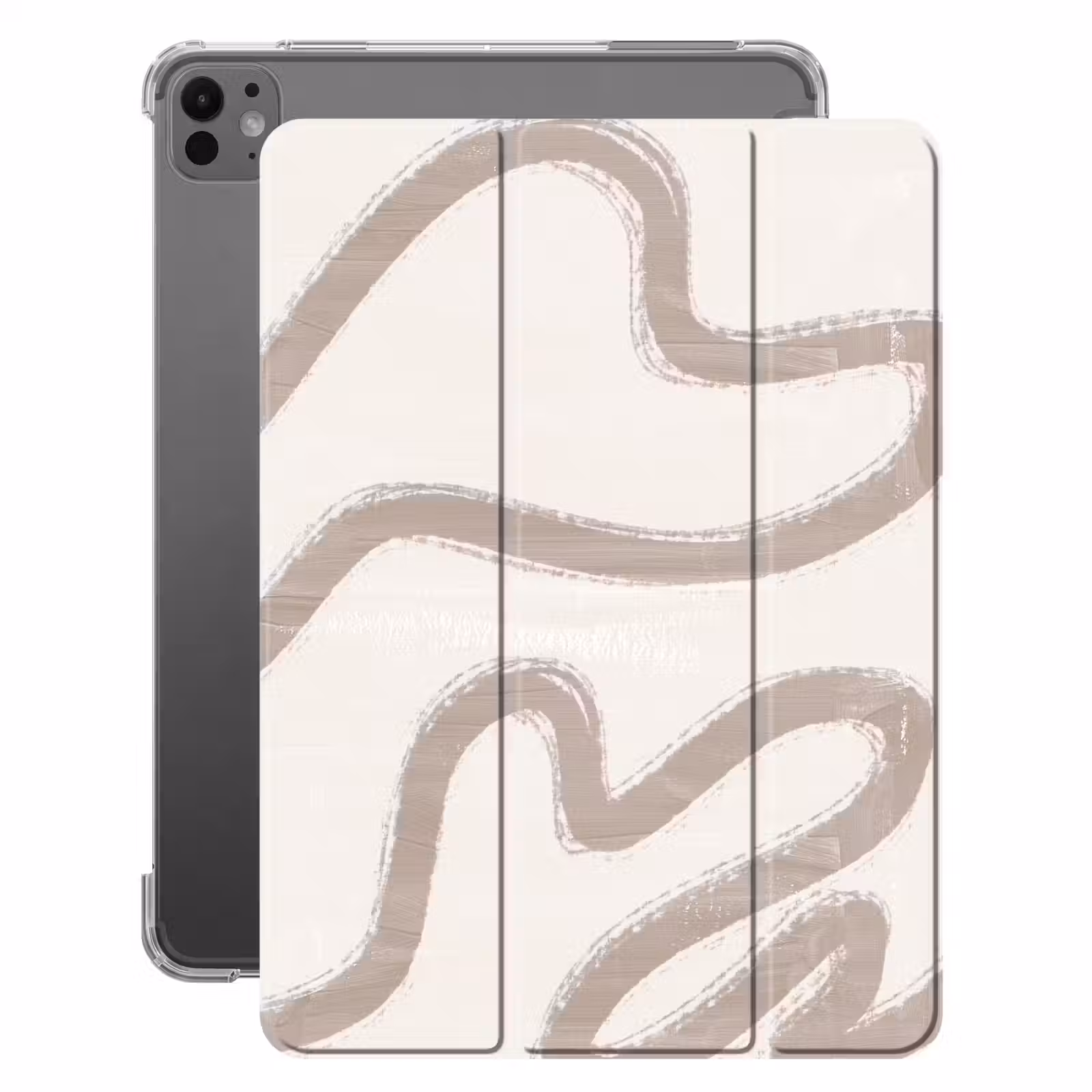 iPad-Hülle - Abstrakt - Moderne Kunst - Beige — 1