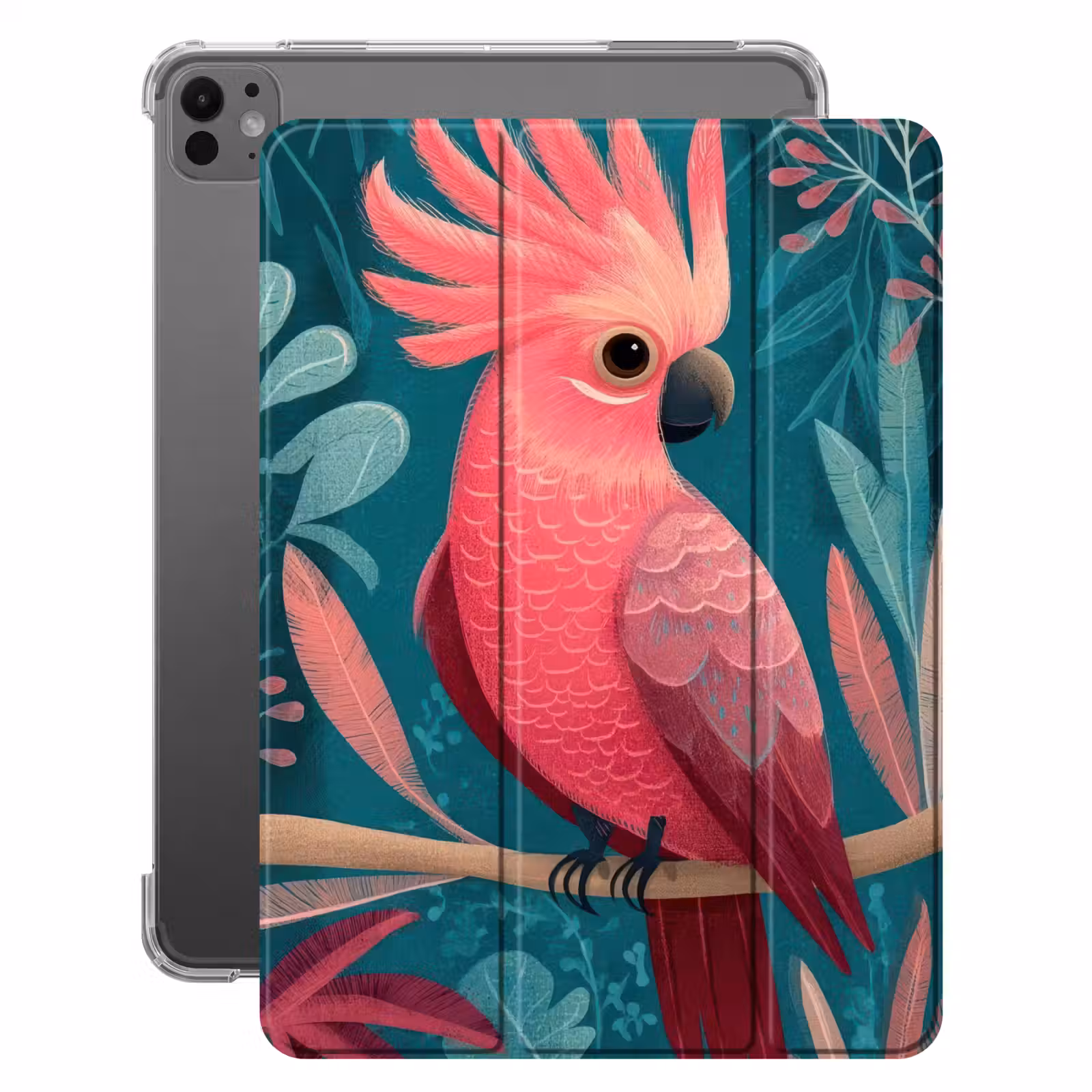 iPad-Hülle - Kakadu - Tropische Blätter - Zweig — 1