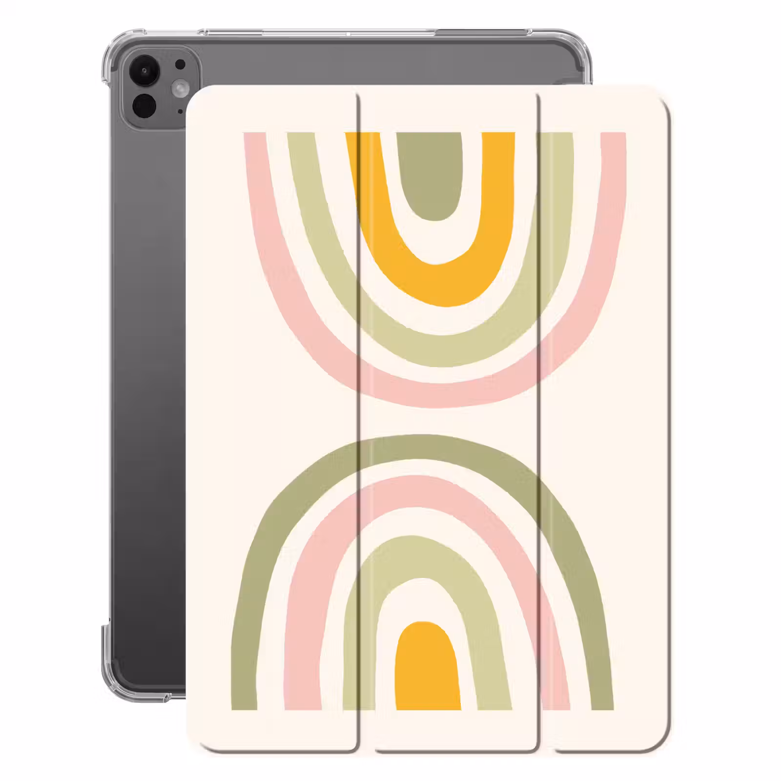 iPad-Hülle - Regenbogen - Pastell - Grün - Rosa - Modern — 1