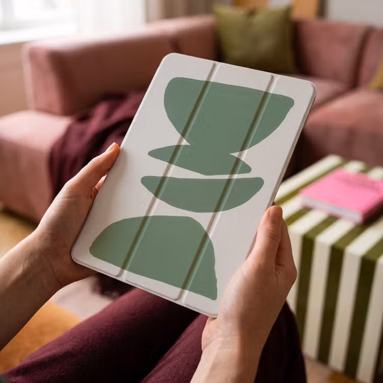iPad-Hülle - Abstrakt - Grün - Formen - Modern — 4
