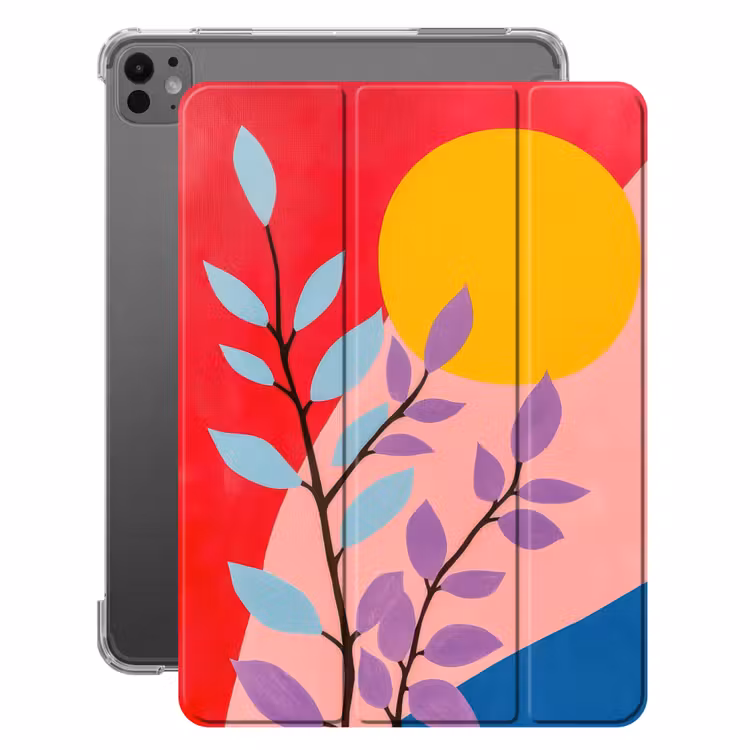 iPad-Hülle - Blätter - Sonne - Abstrakte Formen — 1