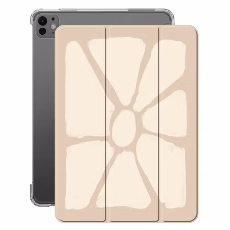 iPad-Hülle - Blumen - Pastell - Beige - Kunst — 1