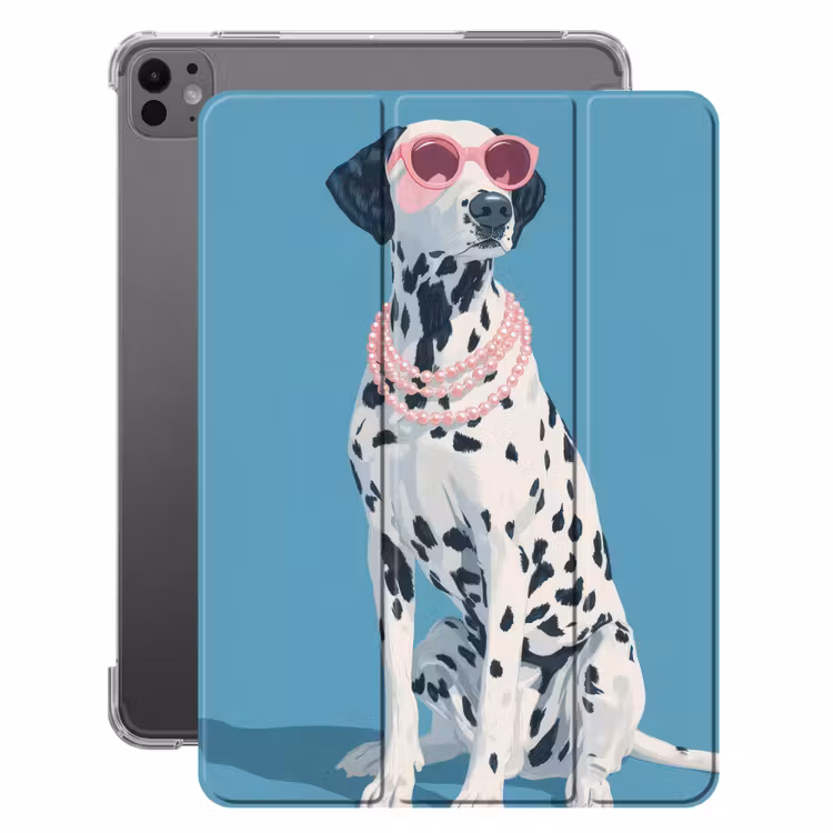 iPad-Hülle - Dalmatiner - Sonnenbrille - Blau — 1