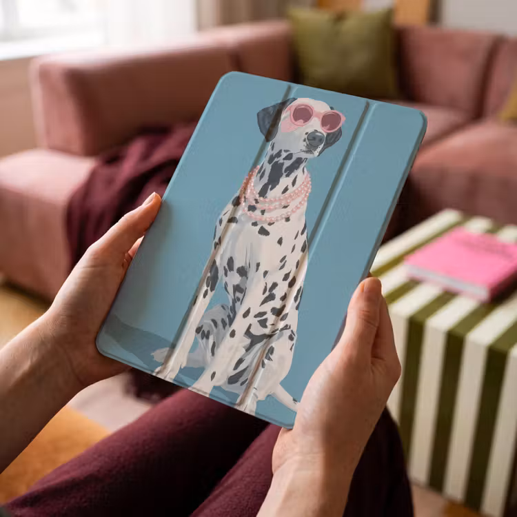 iPad-Hülle - Dalmatiner - Sonnenbrille - Blau — 4