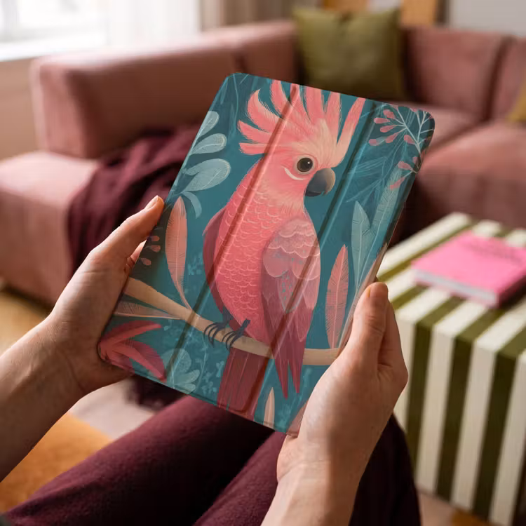 iPad-Hülle - Kakadu - Tropische Blätter - Zweig — 4