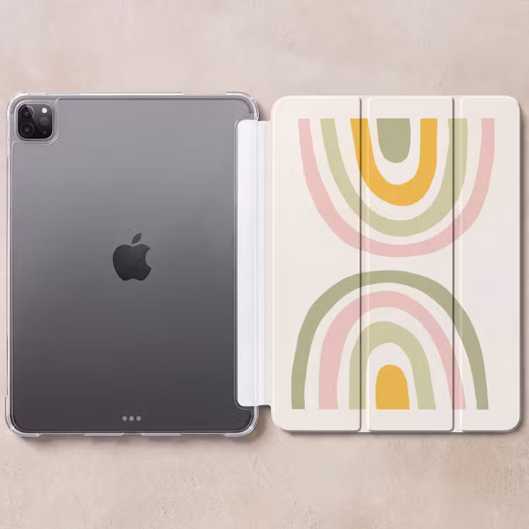 iPad-Hülle - Regenbogen - Pastell - Grün - Rosa - Modern — 6