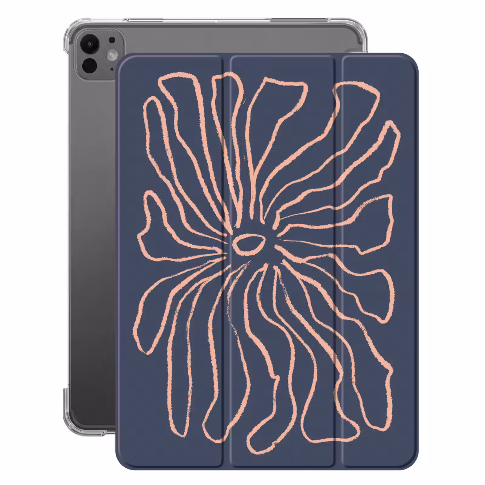 iPad-Hülle - Blumen - Bohème - Rosa - Pastell — 1