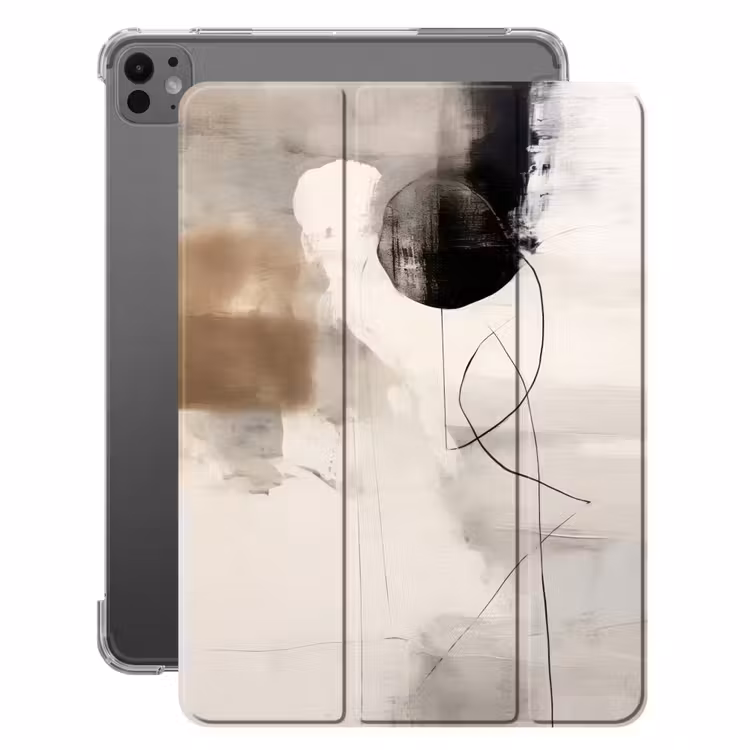 iPad-Hülle - Abstrakte Kunst - Grau - Industriell — 1