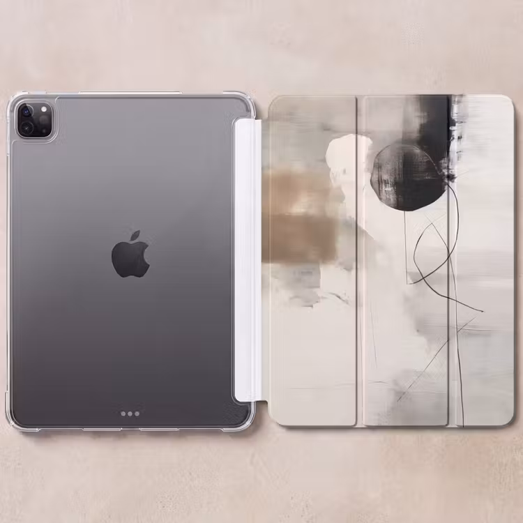 iPad-Hülle - Abstrakte Kunst - Grau - Industriell — 6