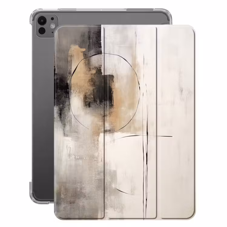 iPad-Hülle - Kunst - Abstrakt - Grau - Industriell — 1