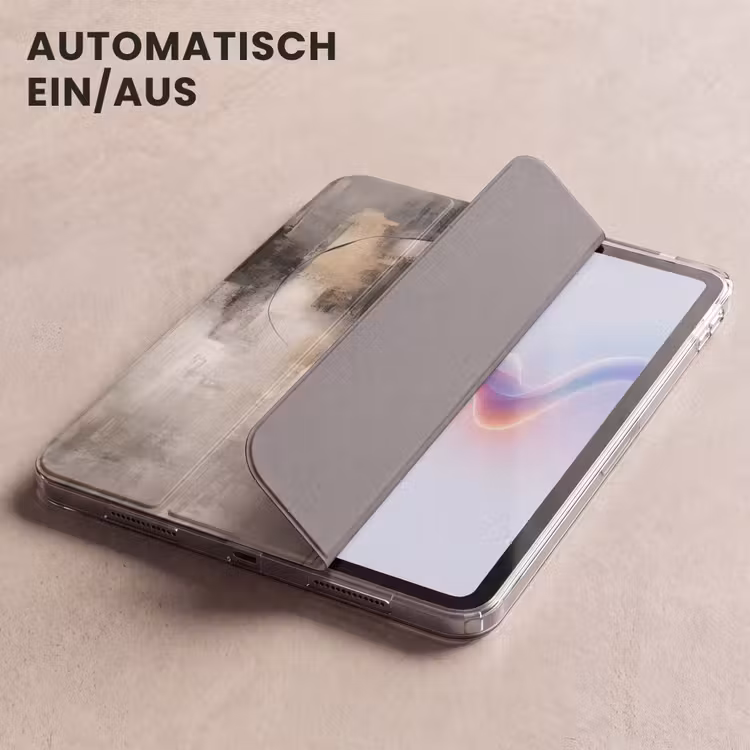 iPad-Hülle - Kunst - Abstrakt - Grau - Industriell — 5