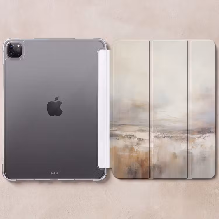iPad-Hülle - Kunst - Industriell - Grau - Braun - Abstrakt — 6