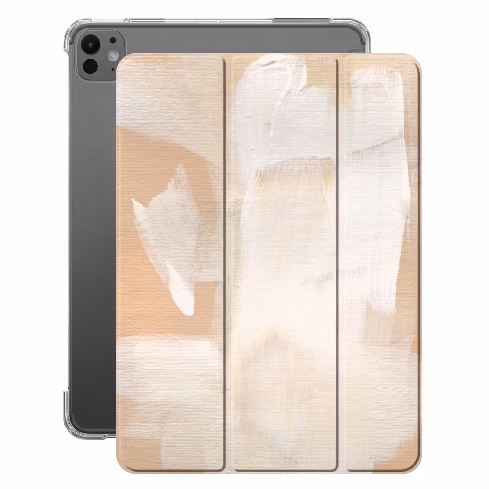 iPad-Hülle - Kunst - Weiß - Beige - Modern — 1