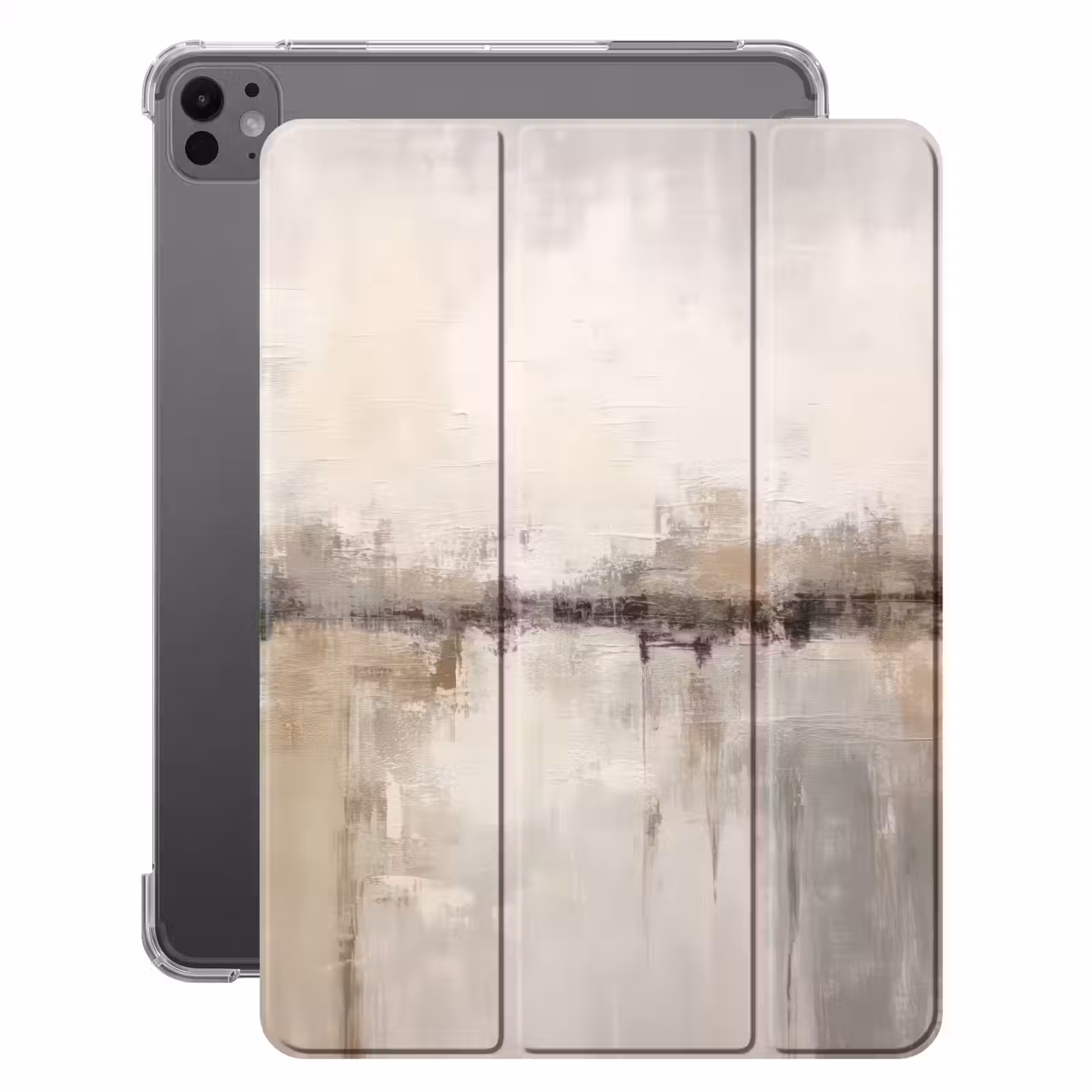 iPad-Hülle - Moderne Kunst - Abstrakt - Beige — 1