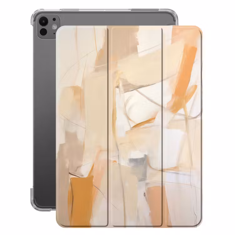 iPad-Hülle - Abstrakt - Beige - Orange - Kunst - Modern — 1
