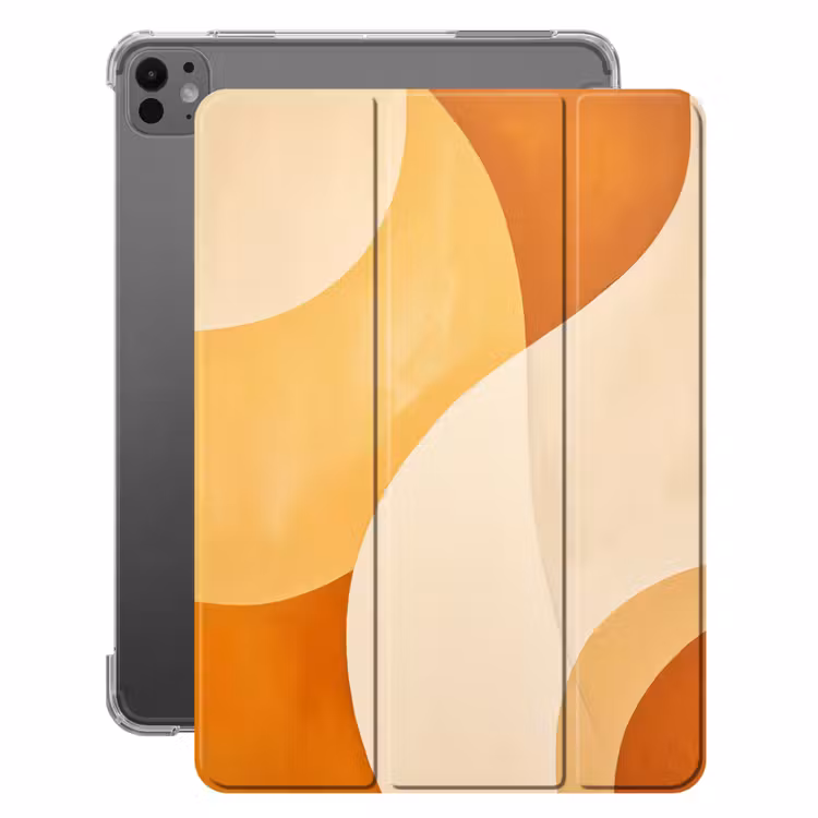 iPad-Hülle - Abstrakt - Muster - Modern - Beige - Orange — 1