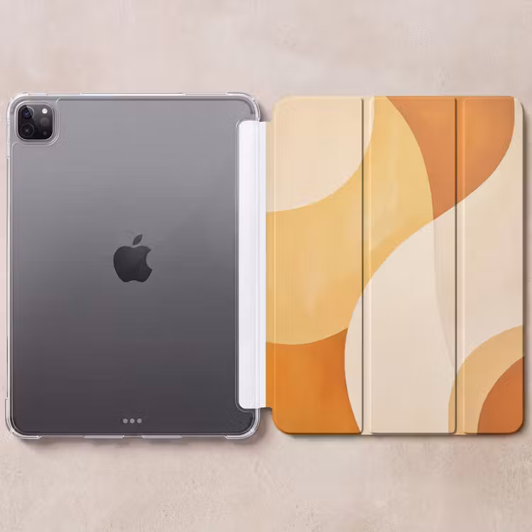 iPad-Hülle - Abstrakt - Muster - Modern - Beige - Orange — 6
