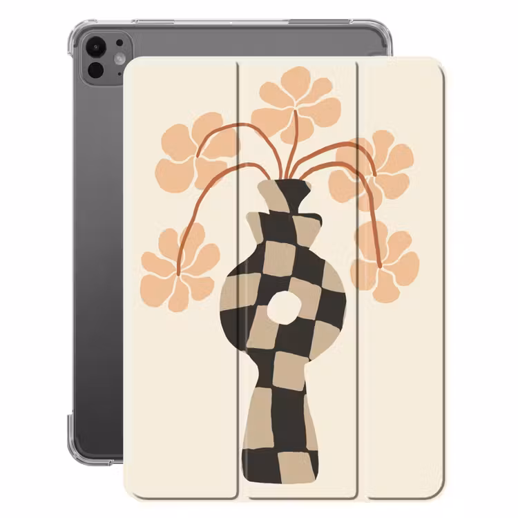 iPad-Hülle - Blumen - Vase - Abstrakte Kunst - Modern — 1