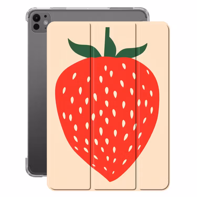 iPad-Hülle - Erdbeere - Rot - Modern - Boho — 1